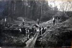 Bērzaine. Brick industry kiln construction, 1914
